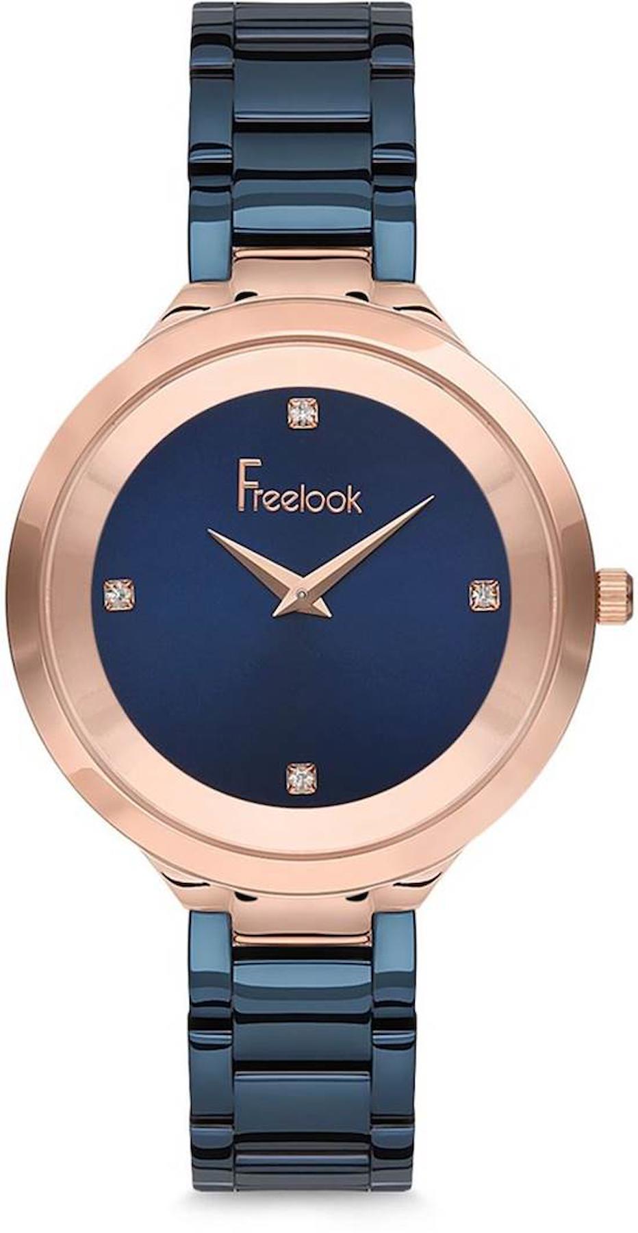 Freelook F.4.1055.06 35 mm Lacivert Çelik Kordon Analog Kadın Kol Saati