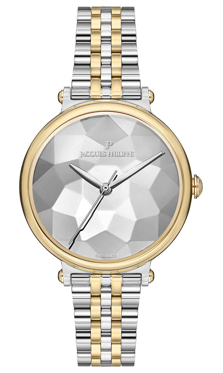 Jacques Philippe JPQLS1173X8 34 mm Altın-Gri Çelik Kordon Analog Kadın Kol Saati