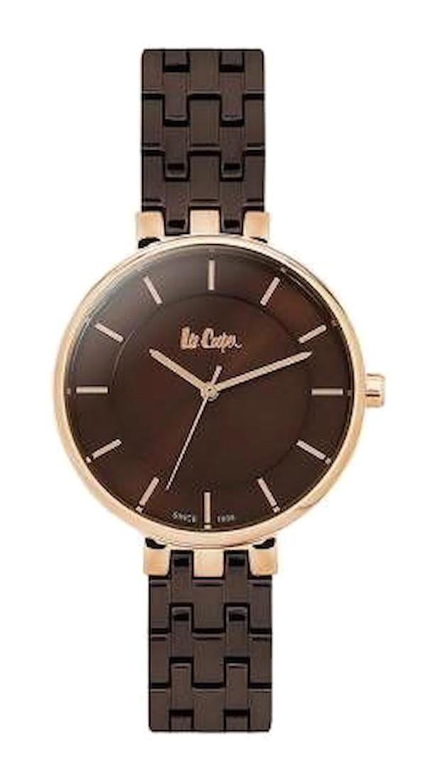 Lee Cooper LC06391.440 40 mm Kahverengi Metal Kordon Analog Kadın Kol Saati