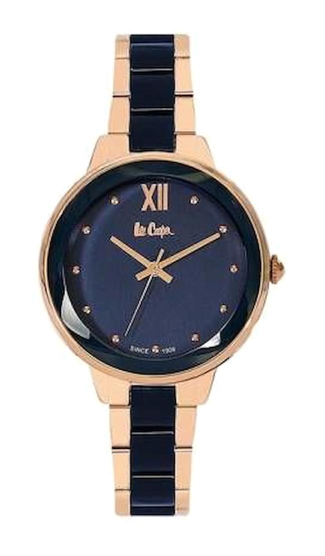 Lee Cooper LC06465.990 40 mm Lacivert-Rose Gold Metal Kordon Analog Kadın Kol Saati