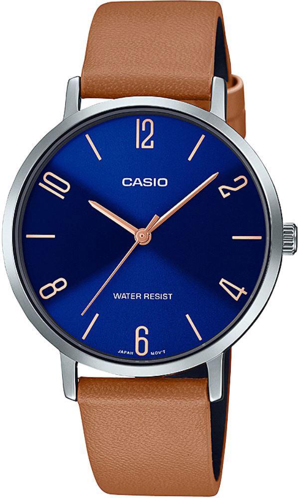 Casio LTP-VT01L-2B2UDF 34 mm Mavi Deri Kordon Analog Kadın Kol Saati
