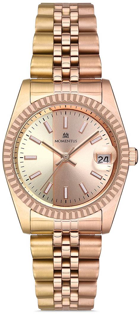 Momentus CW132T-12SZ Takvimli 31 mm Altın-Rose Gold Çelik Kordon Analog Kadın Kol Saati