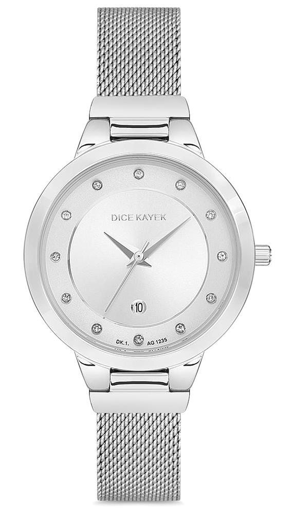 Dice Kayek DK.1.AG1235.01 34 mm Gri Çelik Kordon Analog Kadın Kol Saati