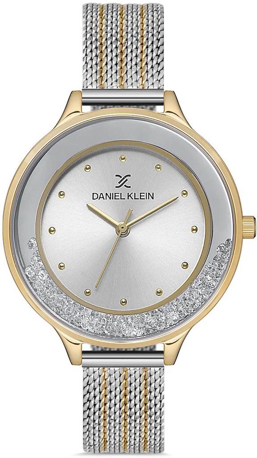 Daniel Klein DK102-013608A-05 36 mm Altın-Gri Çelik Kordon Analog Kadın Kol Saati
