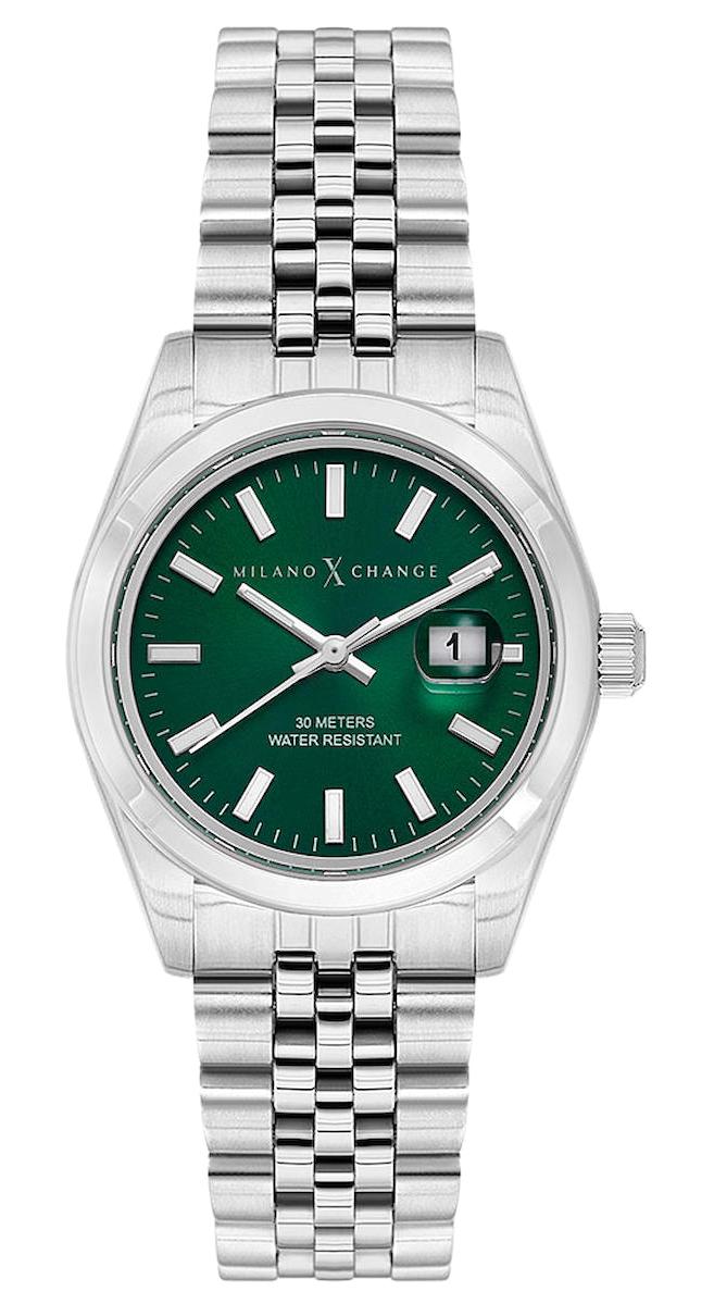 Milano X Change MXL6120 Takvimli 31 mm Gri Çelik Kordon Analog Kadın Kol Saati