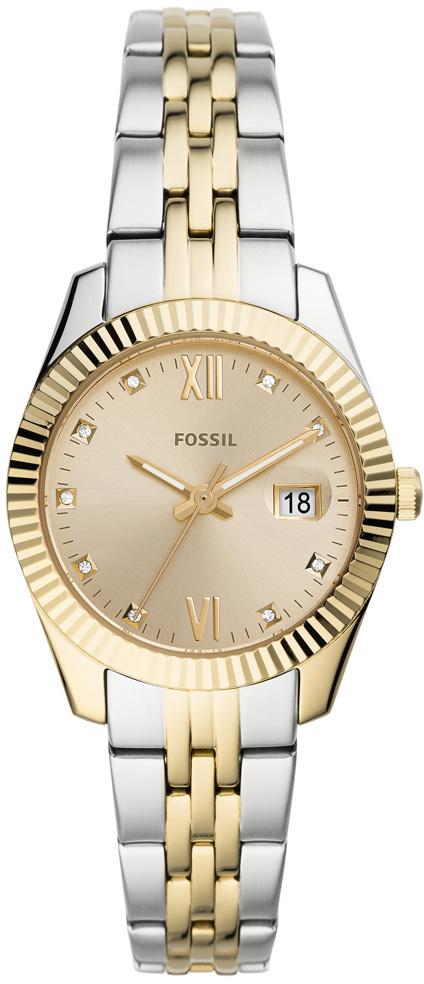 Fossil FES4949 34 mm Altın-Gri Çelik Kordon Analog Kadın Kol Saati