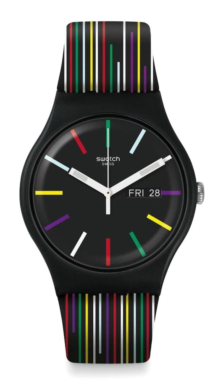 Swatch SUOB729 Takvimli 41 mm Çok Renkli Metal Kordon Analog Kadın Kol Saati