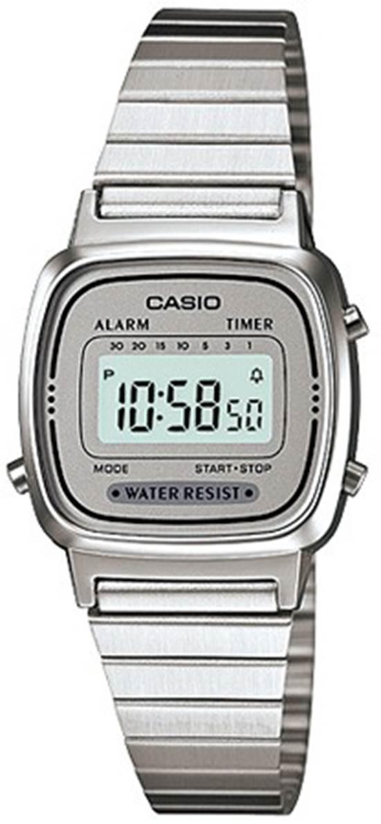 Casio LA670WA-7DF 25 mm Gri Çelik Kordon Dijital Kadın Kol Saati