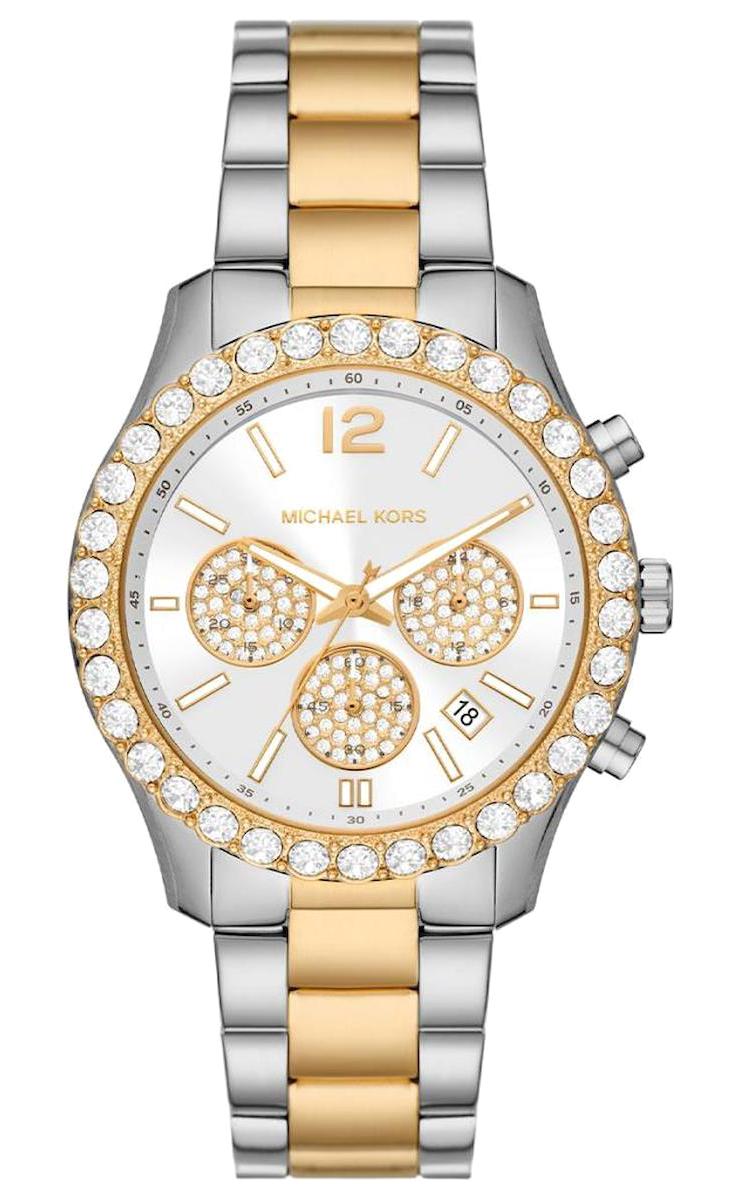 Michael Kors MK7415 Takvimli 40 mm Altın-Gri Çelik Kordon Analog Kadın Kol Saati