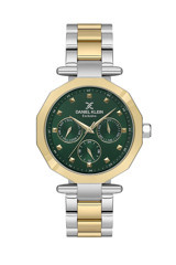 Daniel Klein DK.1.13605-3 Takvimli 34 mm Altın-Gri Metal Kordon Analog Kadın Kol Saati