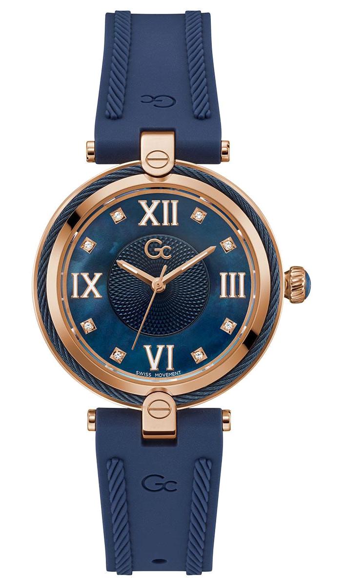 Guess GCZ15004L7MF 36 mm Lacivert Silikon Kordon Analog Kadın Kol Saati