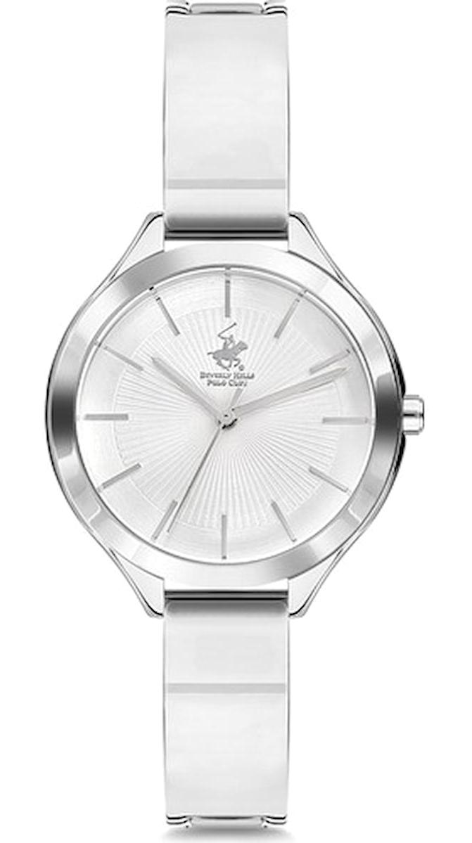 Beverly Hills Polo Club BH8095-01 35 mm Gri Metal Kordon Analog Kadın Kol Saati