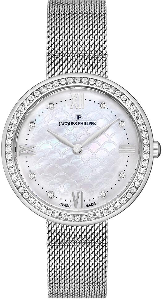 Jacques Philippe JPQLS051286 34 mm Gri Çelik Kordon Analog Kadın Kol Saati