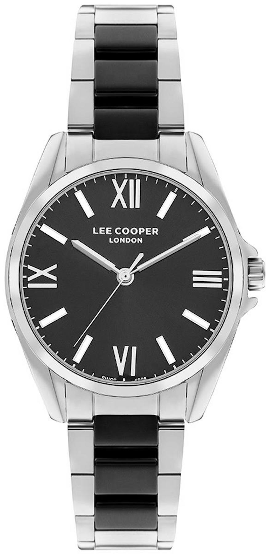 Lee Cooper LC07873.380 40 mm Siyah Metal Kordon Analog Kadın Kol Saati