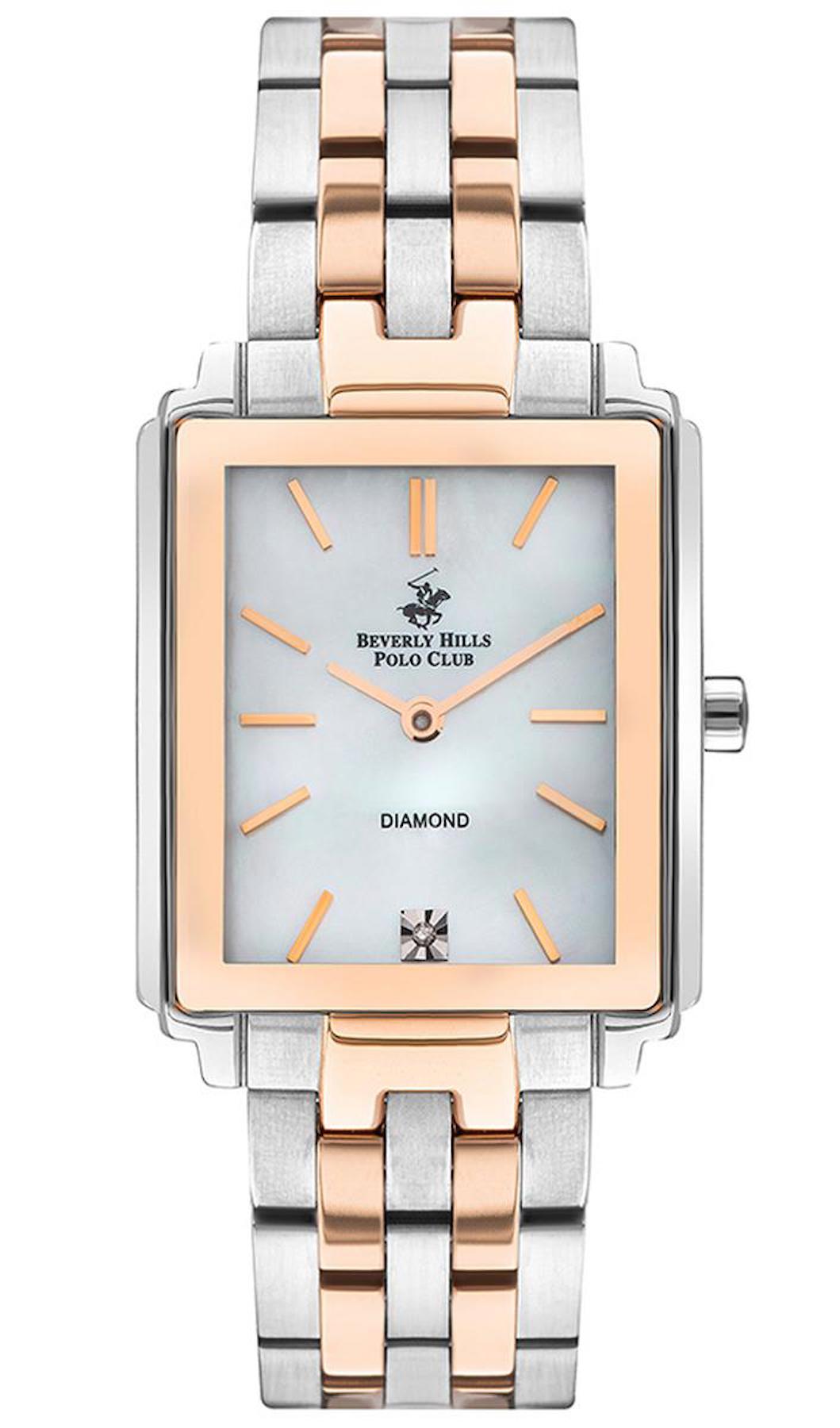 Beverly Hills Polo Club BP3326X.320 35 mm Gri Çelik Kordon Analog Kadın Kol Saati