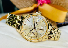 Jg. Polo Club JPC.0323-12680.3 Takvimli 33 mm Altın Çelik Kordon Analog Kadın Kol Saati