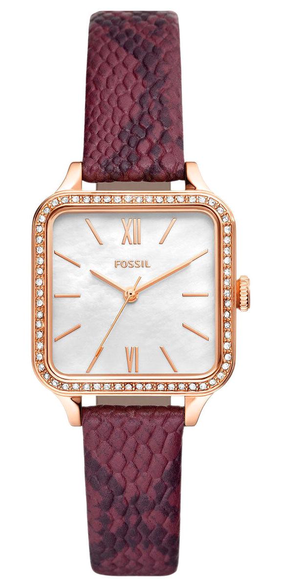Fossil FBQ3919 28 mm Kırmızı Deri Kordon Analog Kadın Kol Saati