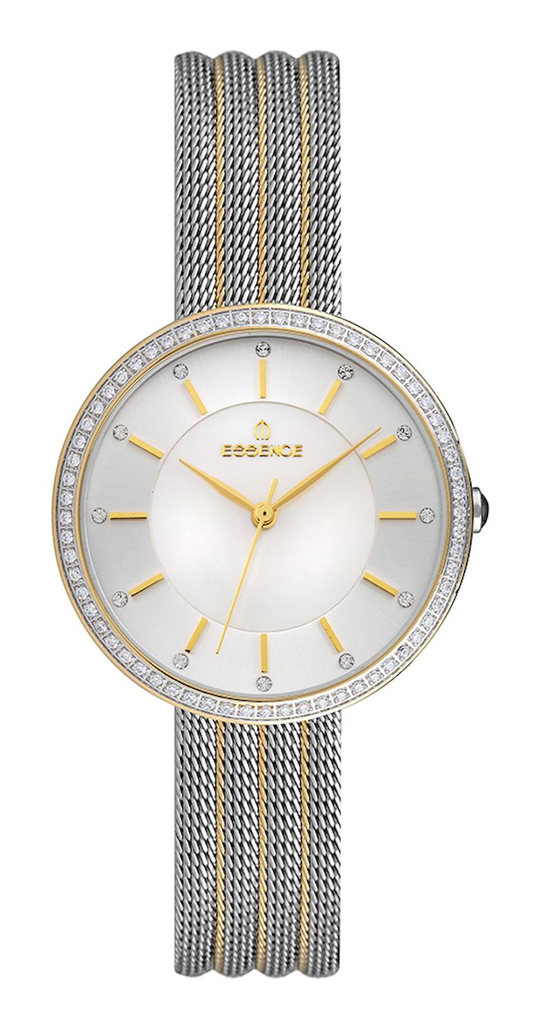 Essence ES6726FE.220 35 mm Altın-Gri Çelik-Hasır Kordon Analog Kadın Kol Saati