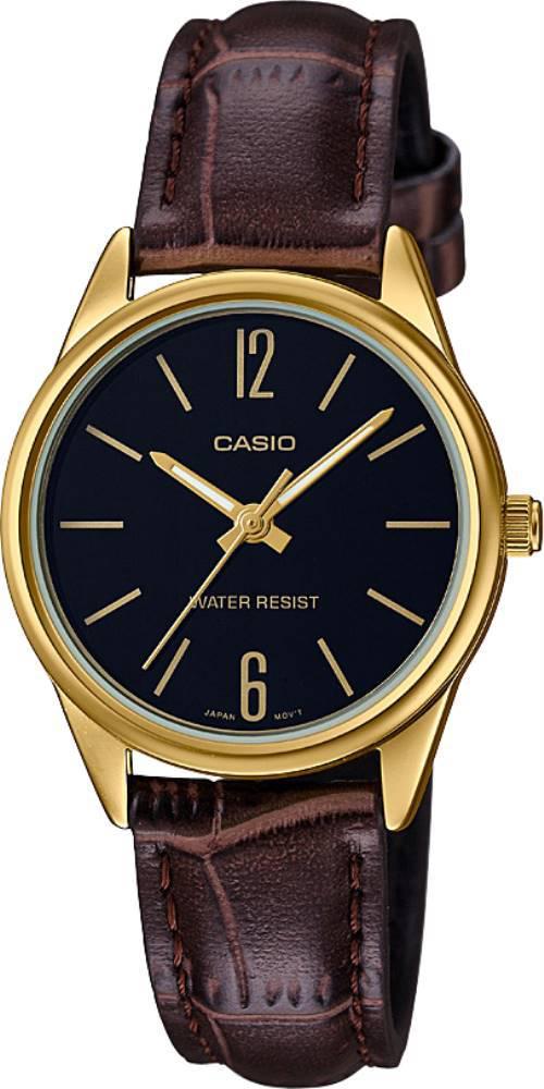 Casio LTP-V005GL-1BUDF 28 mm Kahverengi Deri Kordon Analog Kadın Kol Saati