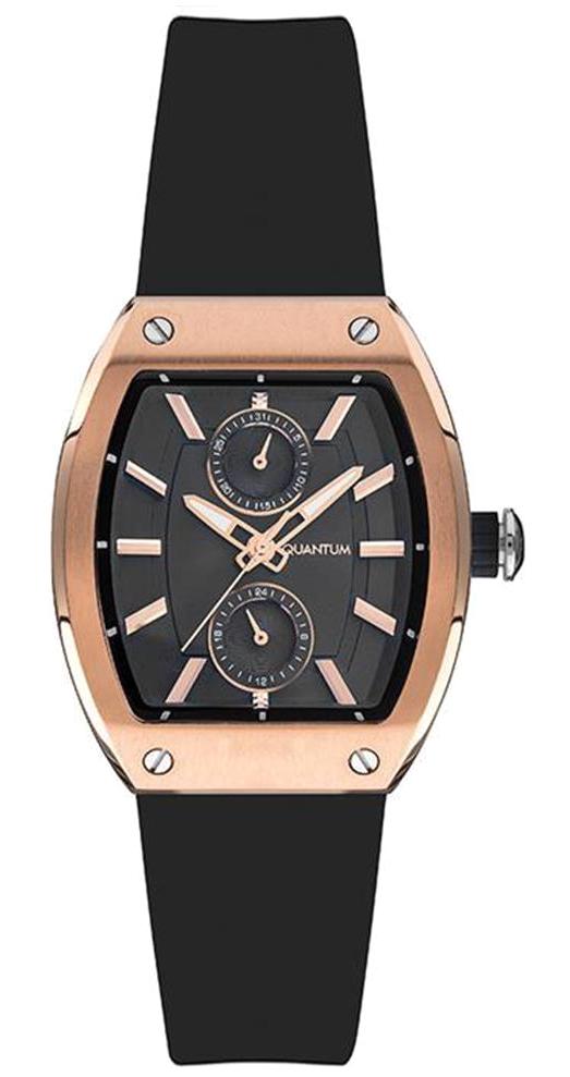 Quantum IML1002.451 Takvimli 34 mm Siyah Silikon Kordon Analog Kadın Kol Saati