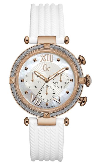 Guess GCY16004L1MF Takvimli 38 mm Beyaz Silikon Kordon Analog Kadın Kol Saati