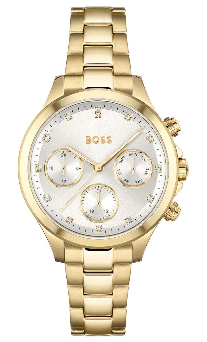 Hugo Boss HB1502628 Takvimli 38 mm Altın Çelik Kordon Analog Kadın Kol Saati