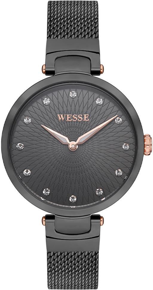 Wesse WWL701204 34 mm Siyah Çelik Kordon Analog Kadın Kol Saati