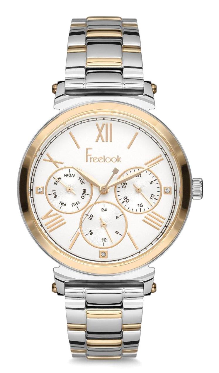 Freelook F.8.1076.01 38 mm Gri Çelik Kordon Analog Kadın Kol Saati