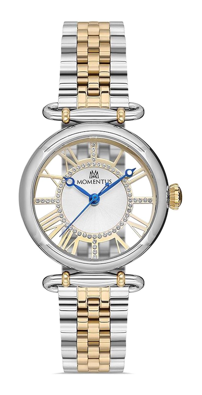 Momentus SS280S-02TG 34 mm Altın-Gri Çelik Kordon Analog Kadın Kol Saati