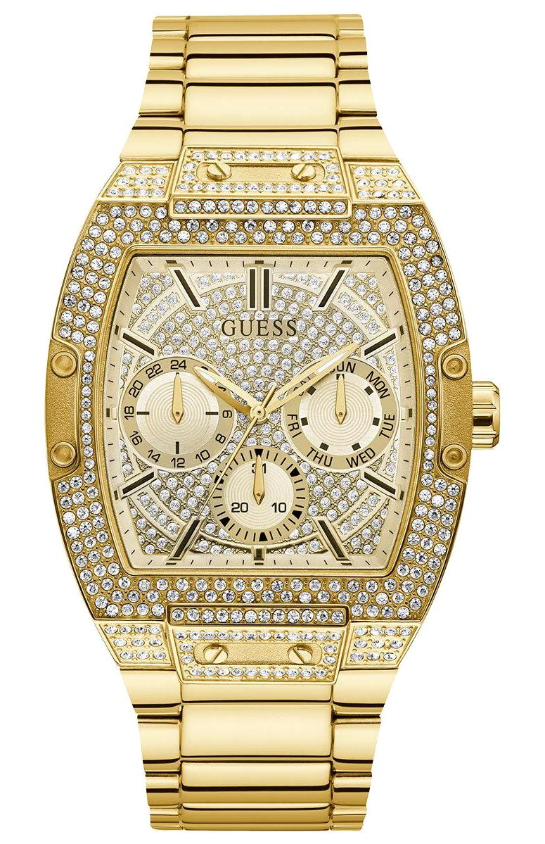 Guess GUGW0094G2 Takvimli 43 mm Altın Çelik Kordon Analog Erkek Kol Saati