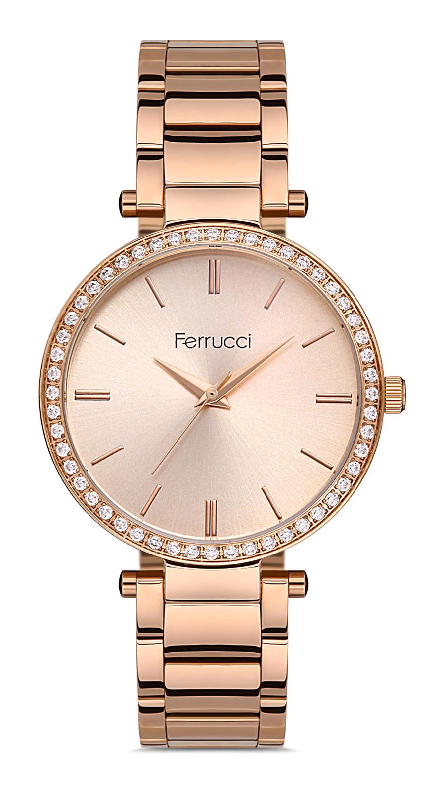 Ferrucci FFQ111614.A8 35 mm Rose Gold Metal Kordon Analog Kadın Kol Saati