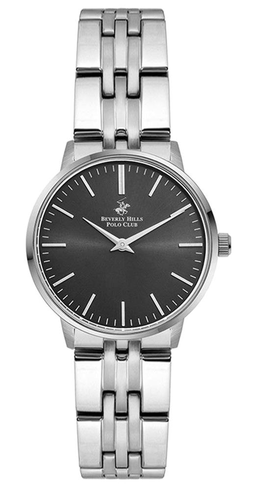 Beverly Hills Polo Club BP3041C.360 35 mm Gri Çelik Kordon Analog Kadın Kol Saati