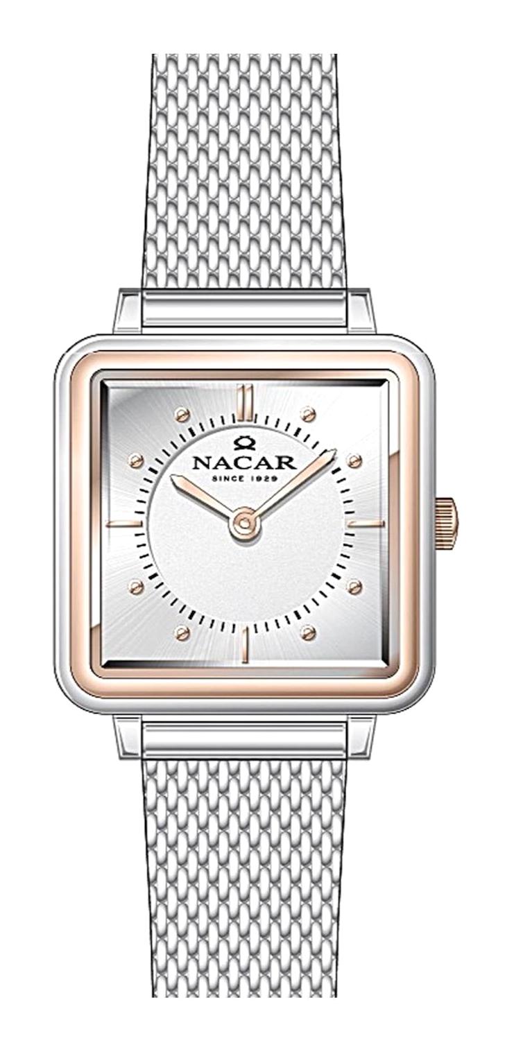 Nacar NC18-391051-ESM 26-32 mm Gri Çelik Kordon Analog Kadın Kol Saati