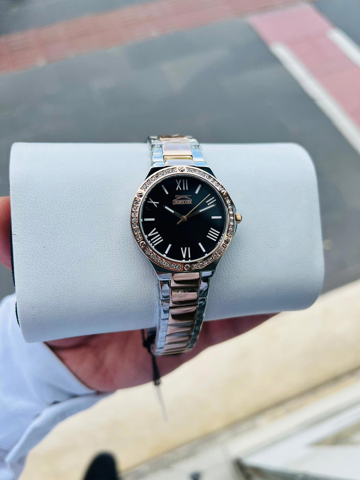 Slazenger SL.09.2141.3.05 34 mm Gri-Rose Gold Çelik Kordon Analog Kadın Kol Saati