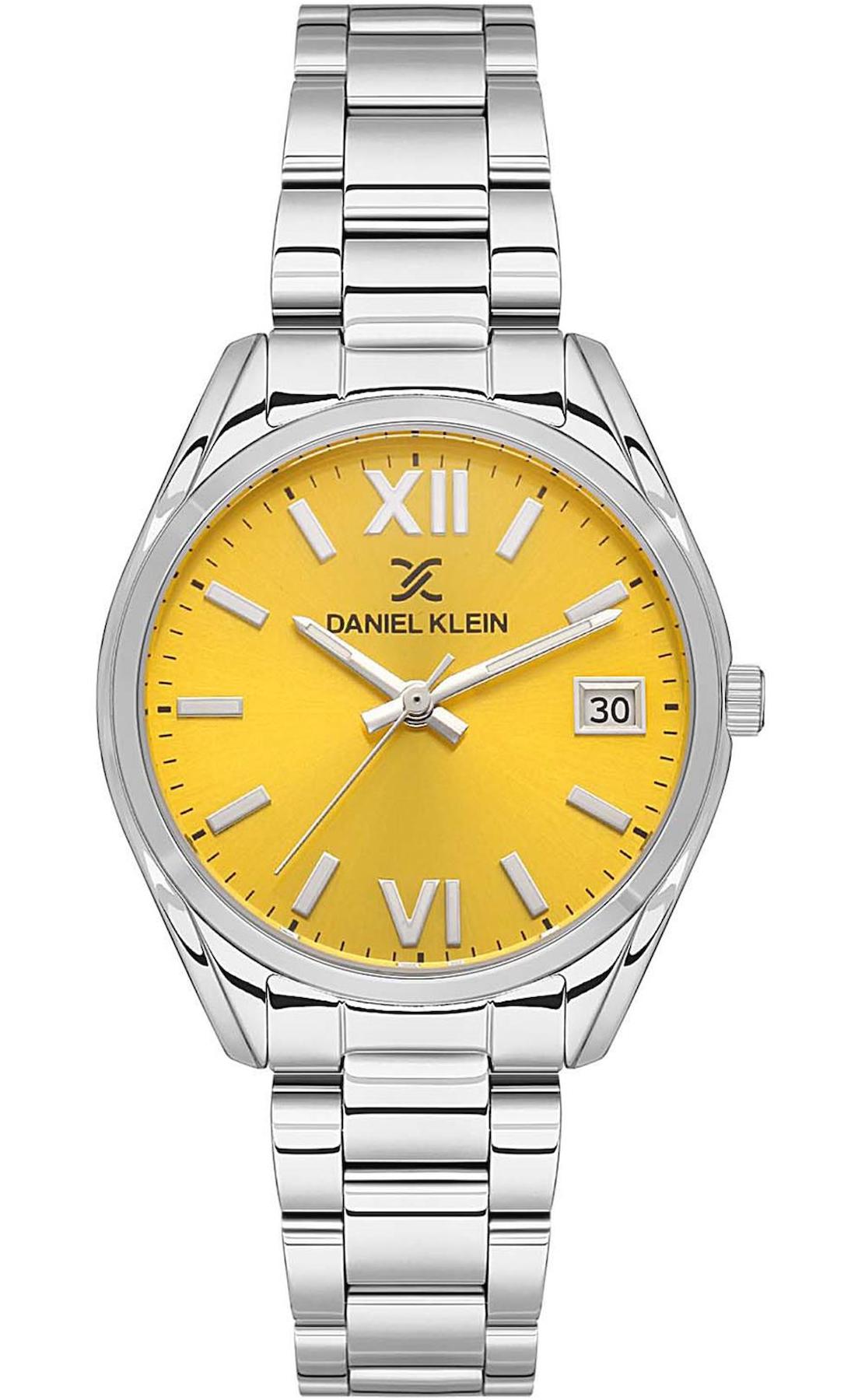Daniel Klein DK.1.13482.7 Takvimli 34 mm Gri Metal Kordon Analog Kadın Kol Saati