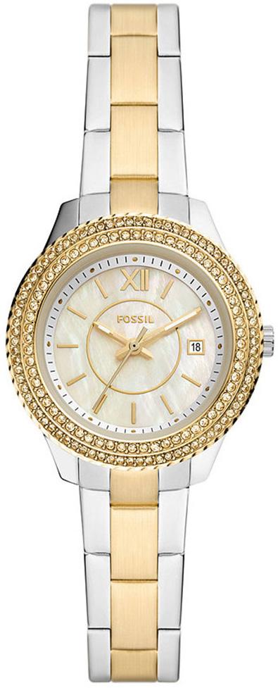 Fossil ES5138 30 mm Altın-Gri Çelik Kordon Analog Kadın Kol Saati