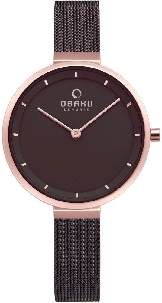 Obaku Denmark V225LXVNMN 32 mm Kahverengi Çelik Kordon Analog Kadın Kol Saati