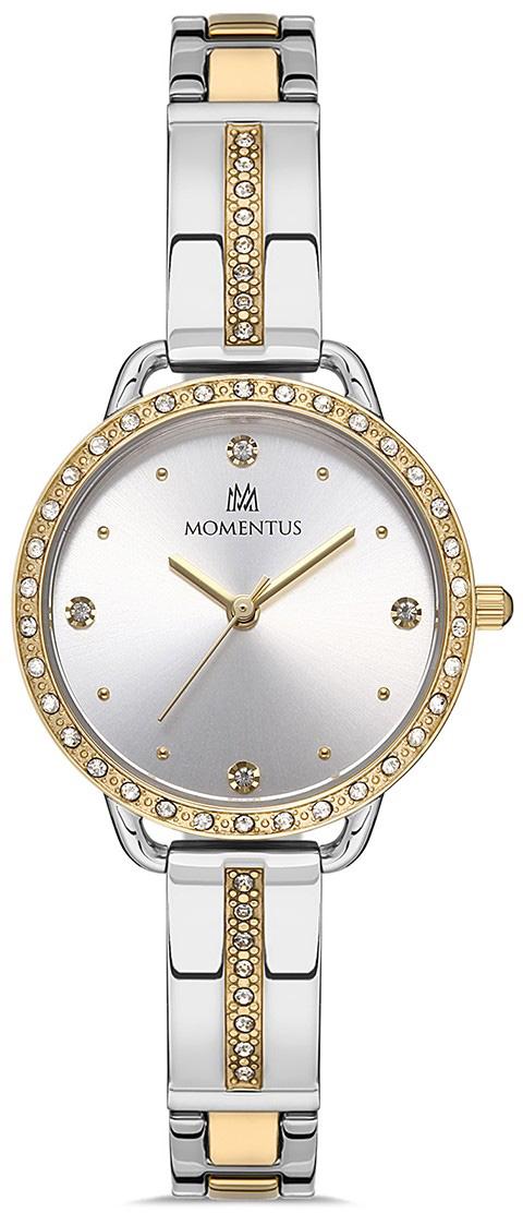 Momentus SW260T-02SG 30 mm Altın-Gri Çelik Kordon Analog Kadın Kol Saati