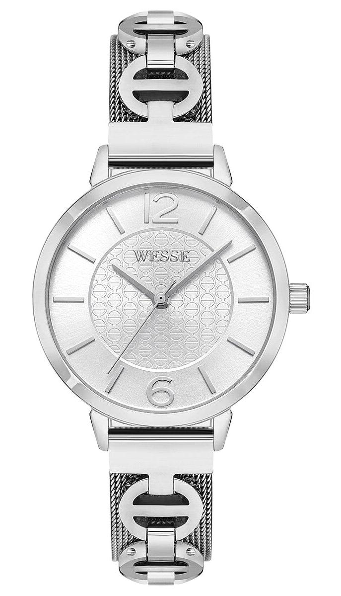 Wesse WWL303201 34 mm Gri Çelik Kordon Analog Kadın Kol Saati