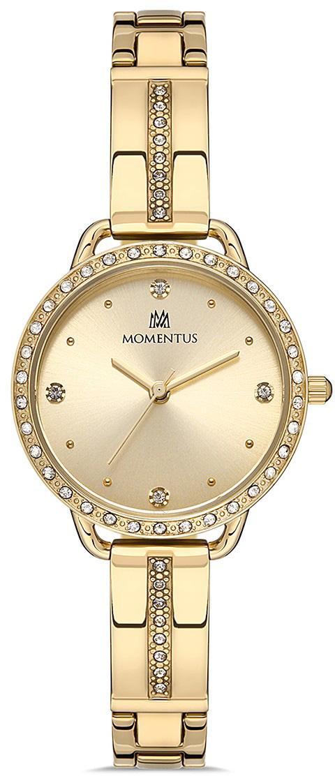 Momentus SW260G-08SG 30 mm Altın Çelik Kordon Analog Kadın Kol Saati