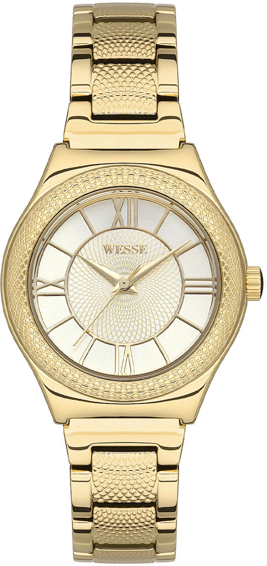 Wesse WWL111303 34 mm Altın Çelik Kordon Analog Kadın Kol Saati