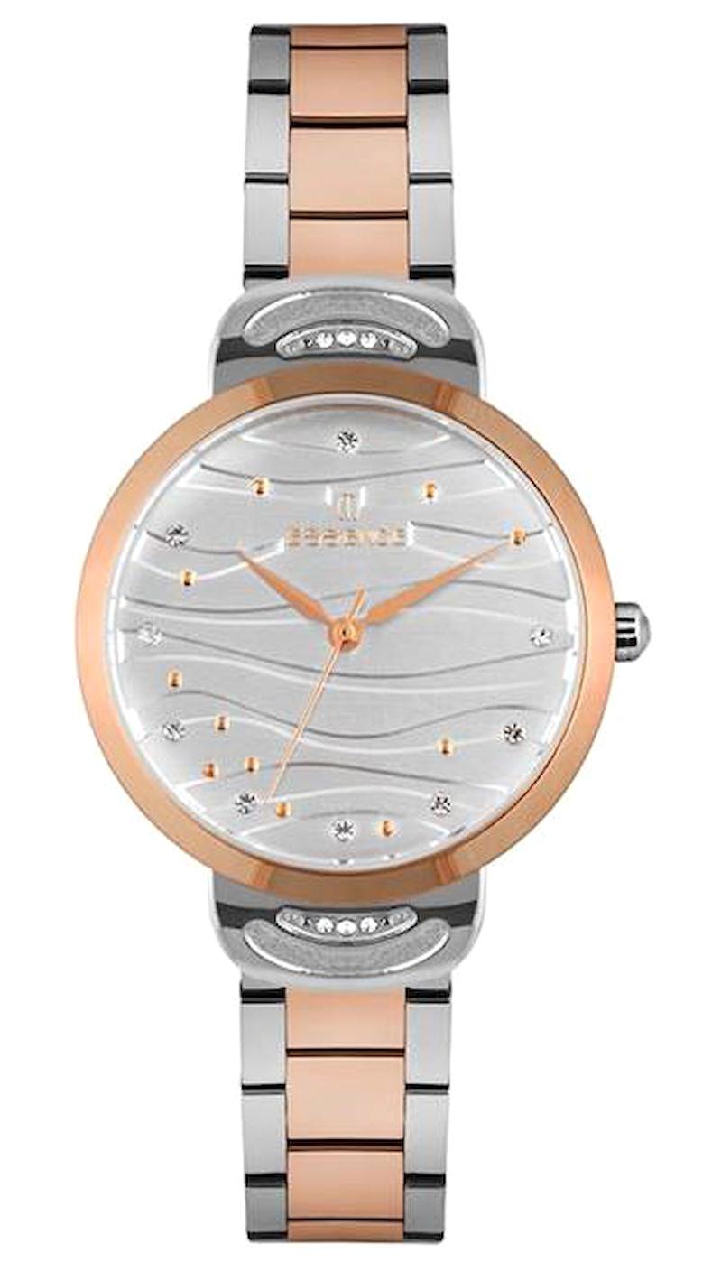 Essence ES6540FE.530 33 mm Gri-Rose Gold Çelik Kordon Analog Kadın Kol Saati
