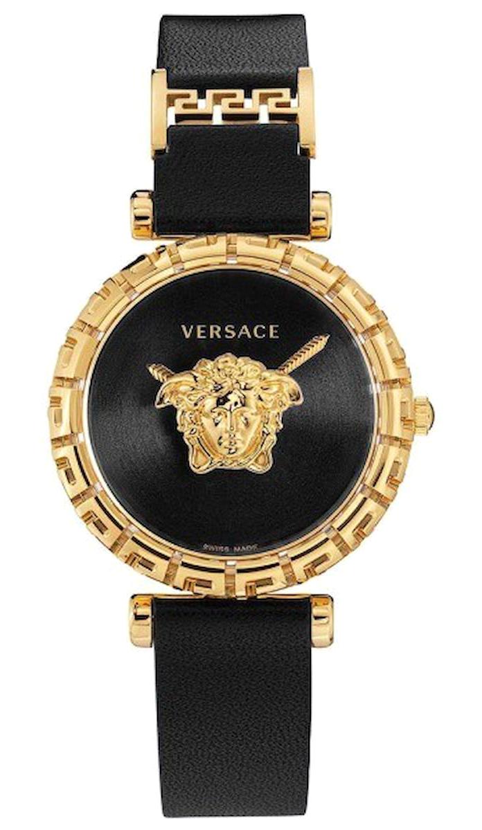 Versace VRSCVEDV00119 37 mm Siyah Deri Kordon Analog Kadın Kol Saati