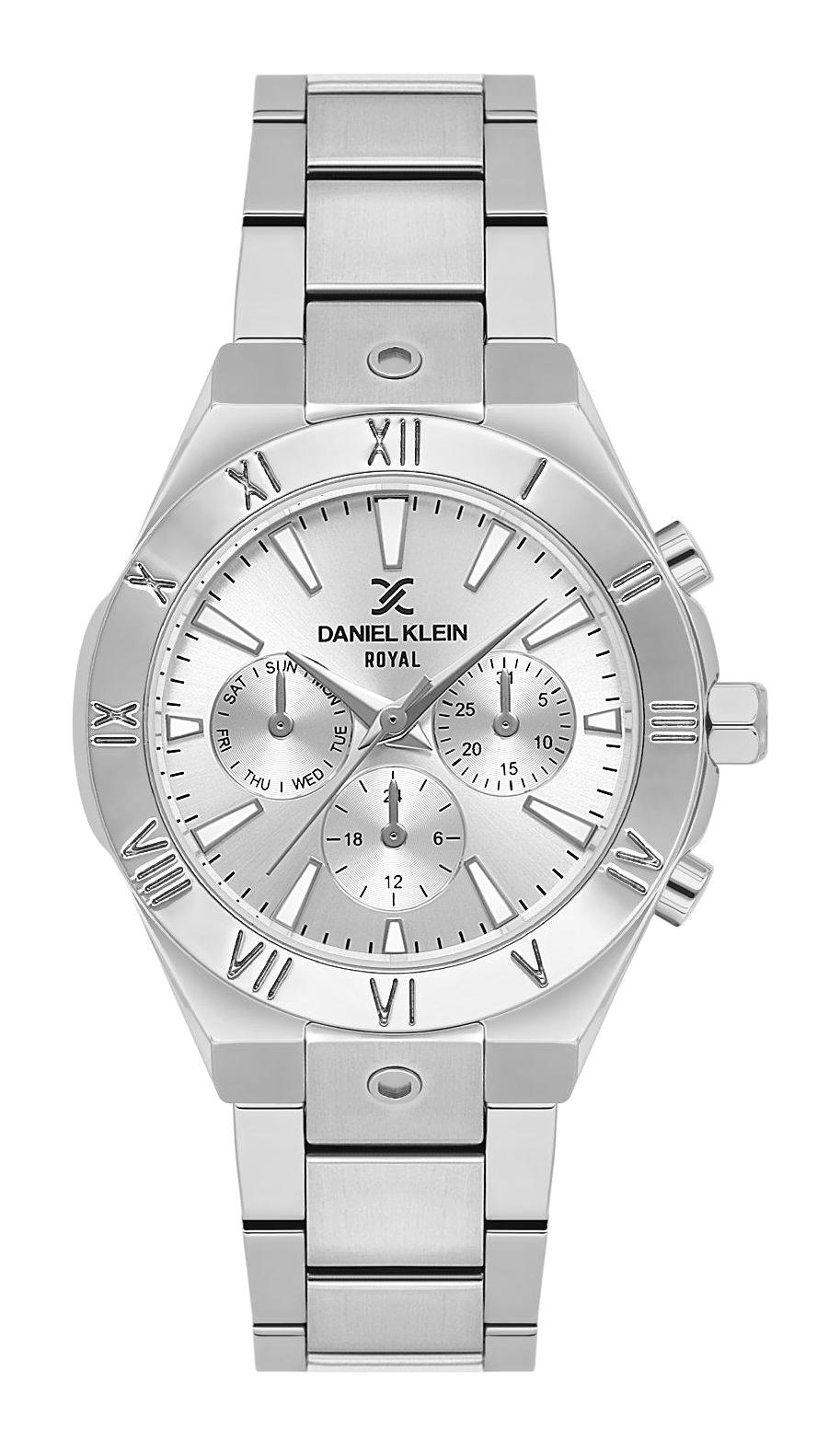 Daniel Klein DKE.1.10633-1 Takvimli 36 mm Gri Metal Kordon Analog Kadın Kol Saati