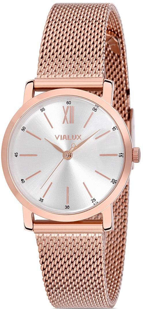 Vialux AJ714R-02SR 30 mm Rose Gold Çelik Kordon Analog Kadın Kol Saati