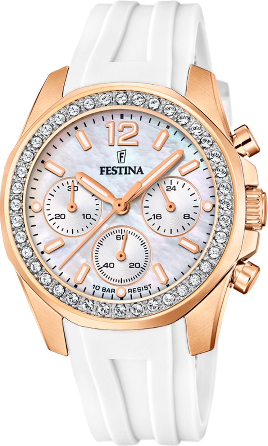 Festina F20611-1 38 mm Beyaz Silikon Kordon Analog Kadın Kol Saati