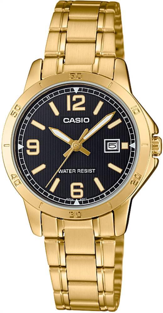 Casio LTP-V004G-1BUDF Takvimli 30 mm Altın Çelik Kordon Analog Kadın Kol Saati