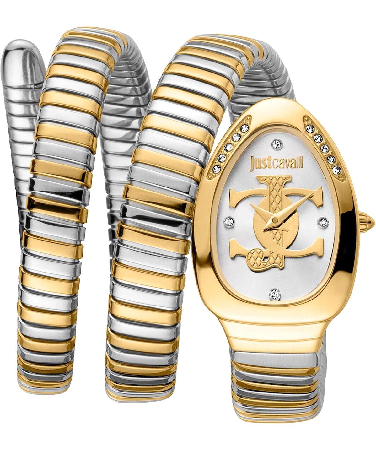 Just Cavalli JC1L228M0065 22 mm Altın-Gri Çelik Kordon Analog Kadın Kol Saati