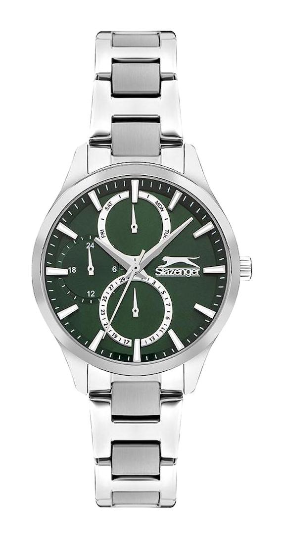 Slazenger SL.09.2284.4.01 Takvimli 35 mm Gri Metal Kordon Analog Kadın Kol Saati