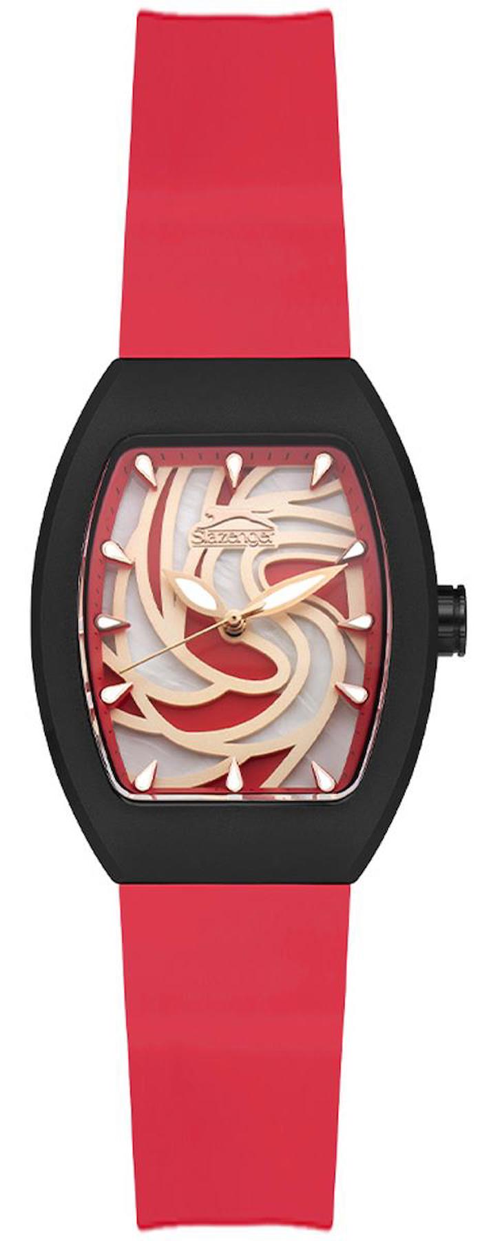 Slazenger SL.09.2226.3.07 34 mm Kırmızı Silikon Kordon Analog Kadın Kol Saati